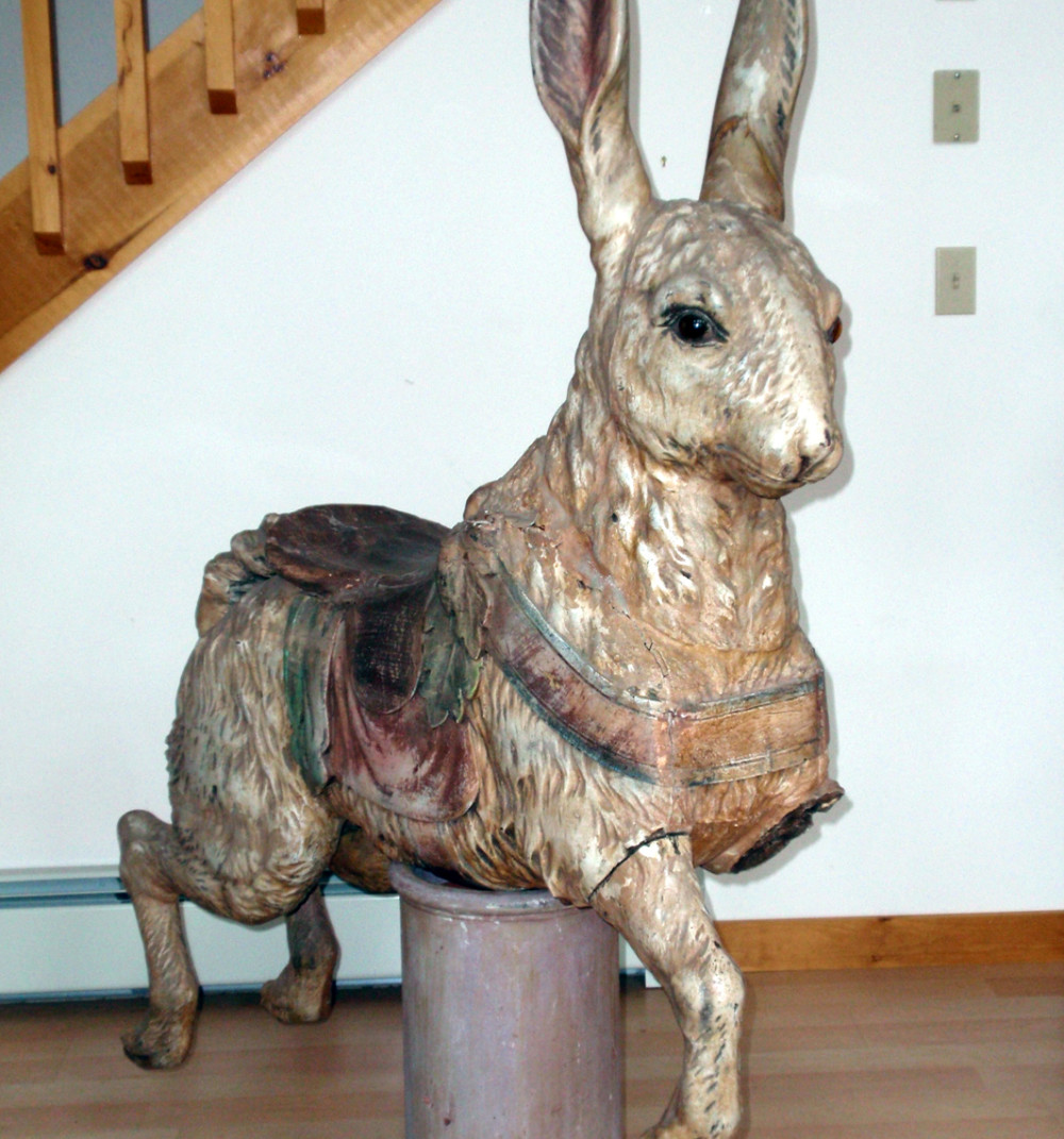 Ca. 1910 Dentzel Rabbit – SOLD | AntiqueCarousels.com