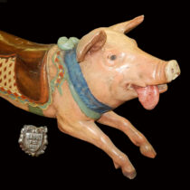 Huge Bayol Carousel Pig w/Plaque