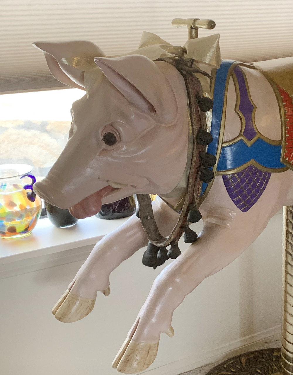 CA 1900 German Carousel Pig | AntiqueCarousels.com